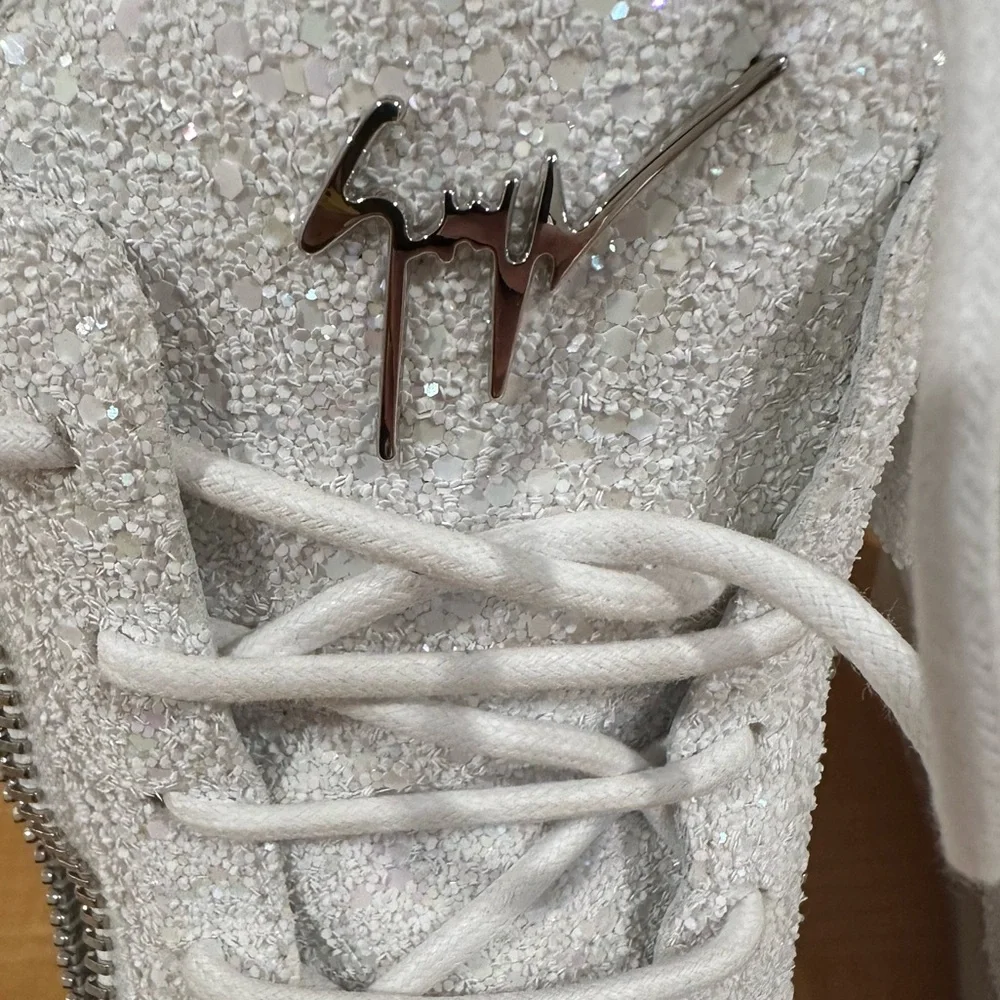 Giuseppe Zanotti Glitter Wedge Sneakers - Picture 7 of 7